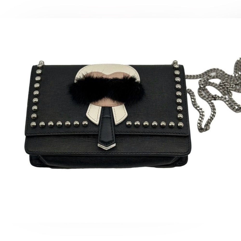 Fendi Studded Karlito Wallet on Chain Bag - Picture 2 of 5